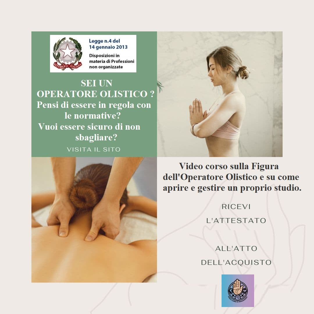 Normative e legge 4/2013 per la professione degli Operatori olistici