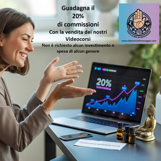 Diventa un nostro affiliato e vendi i nostri videocorsi. Avrai il 20% di commissioni sulle vendite. Nessun investimento iniziale.