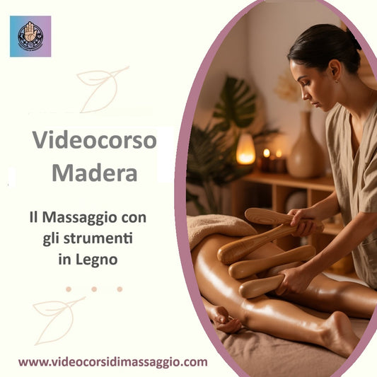 Videocorso madera terapia: il massaggio con gli strumenti in legno. Rilascio di attestato di massaggio valido
