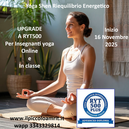 Corso per Upgrade a ryt500 per insegnanti yoga con altre certificazioni