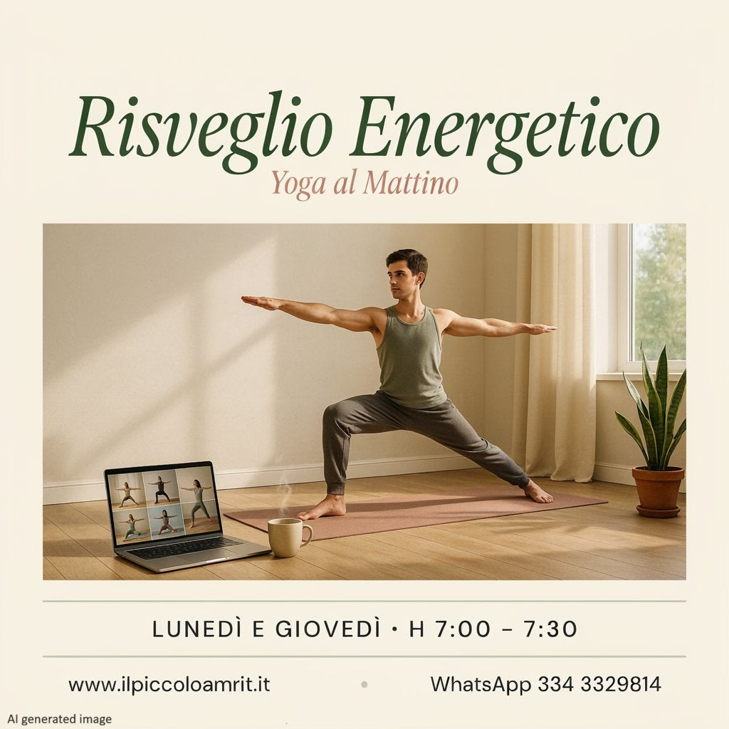 Yoga Online al mattino dalle 7,00 alle 7,30 per un risveglio energetico: Lnedì e Giovedì