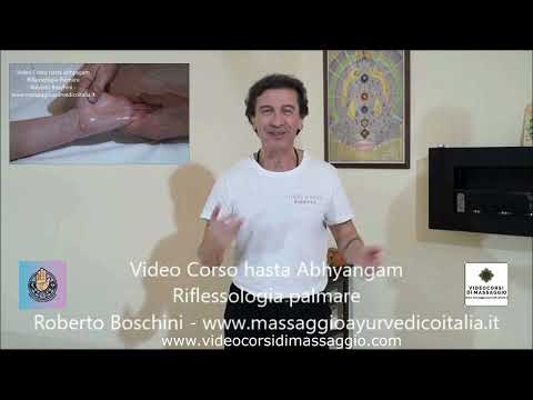 Video corso riflessologia palmare Hasta Abhyanga. Rilascio istantaneo di attestato valido