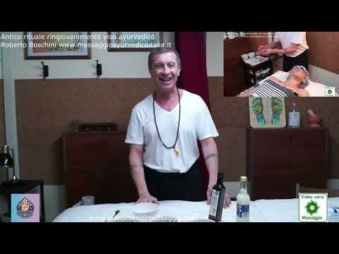 Video corso massaggio ayurevdico per il ringiovanimento del viso. Rilascio attestato valido